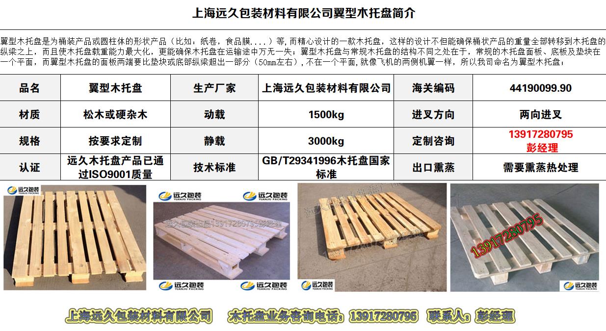 翼型木托盘基本参数